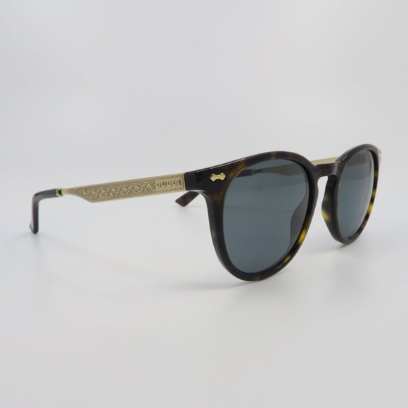 Gucci GG 1127/S ANT-T9 50mm Tortoise/Blue Round Unisex New Sunglasses - Picture 2 of 8